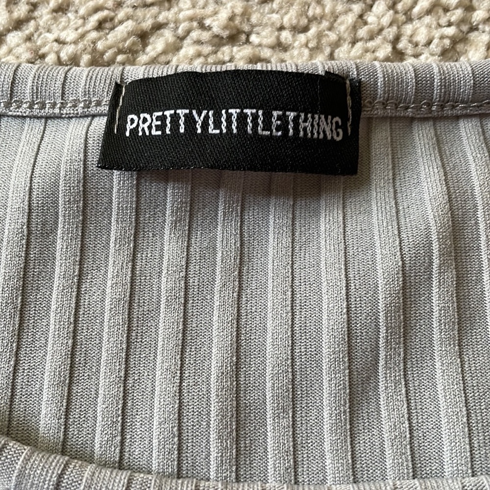 Pretty Little Thing Grey Ribbed Too - Picture 2 of 2